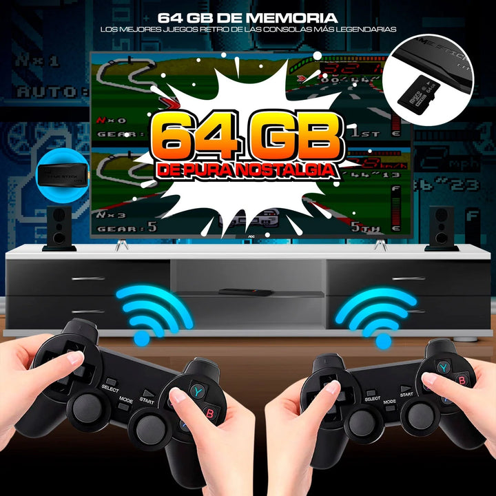 ✅Consola game stick con +10.000 juegos en 4K👾