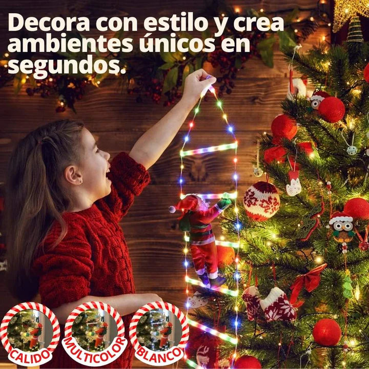 Escalera navideña de 2 Mts + Viejito Pascuero🎁 + Envío gratis!🔥