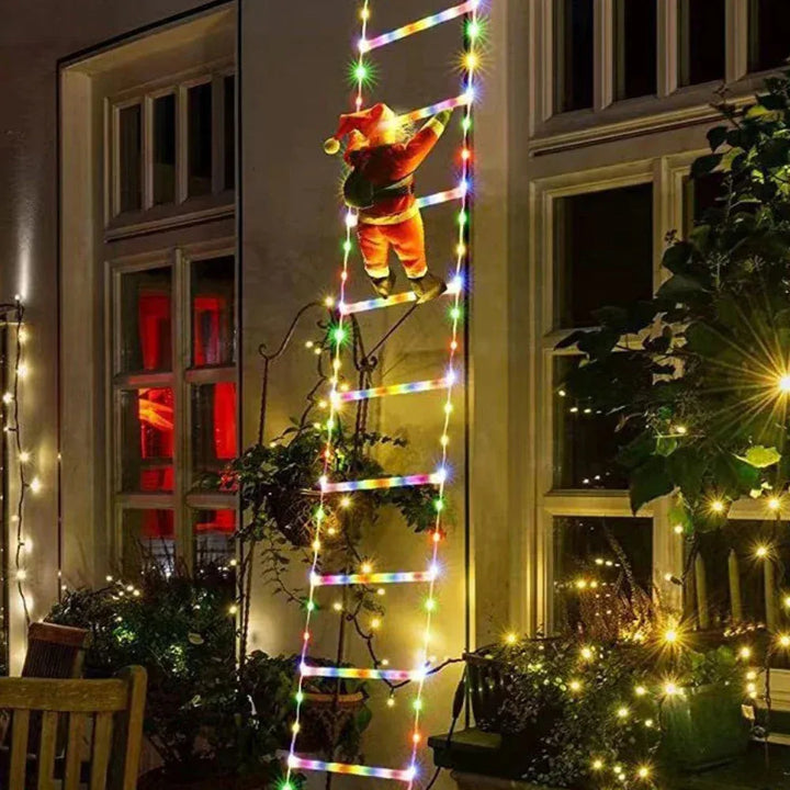 Escalera navideña de 2 Mts + Viejito Pascuero🎁 + Envío gratis!🔥