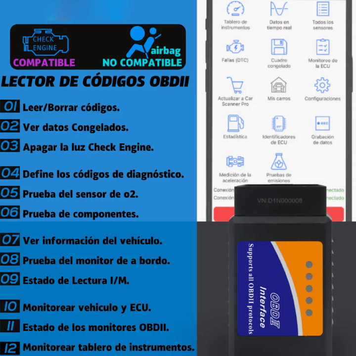 ✅2x1 Escáner automotriz + ENVÍO GRATIS!🔥