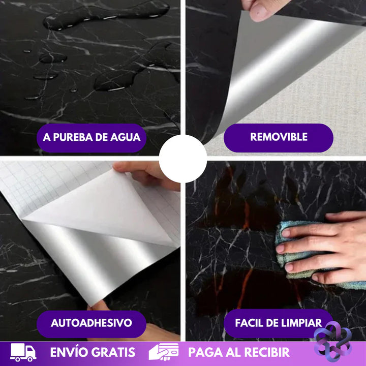 Paga 5 Mt. y lleva 10 metros de Adhesivo marmolizado😱 + ¡ENVÍO GRATIS!🎁