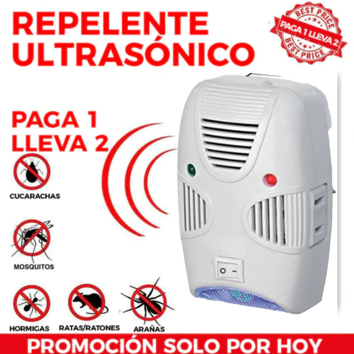 ✅2x1 Repelente ultrasónico - Elimina todas las plagas🚫☢️