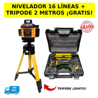 NIVEL LÁSER 16 LÍNEAS 360°+ ¡TRIPODE GRATIS!😱🎁